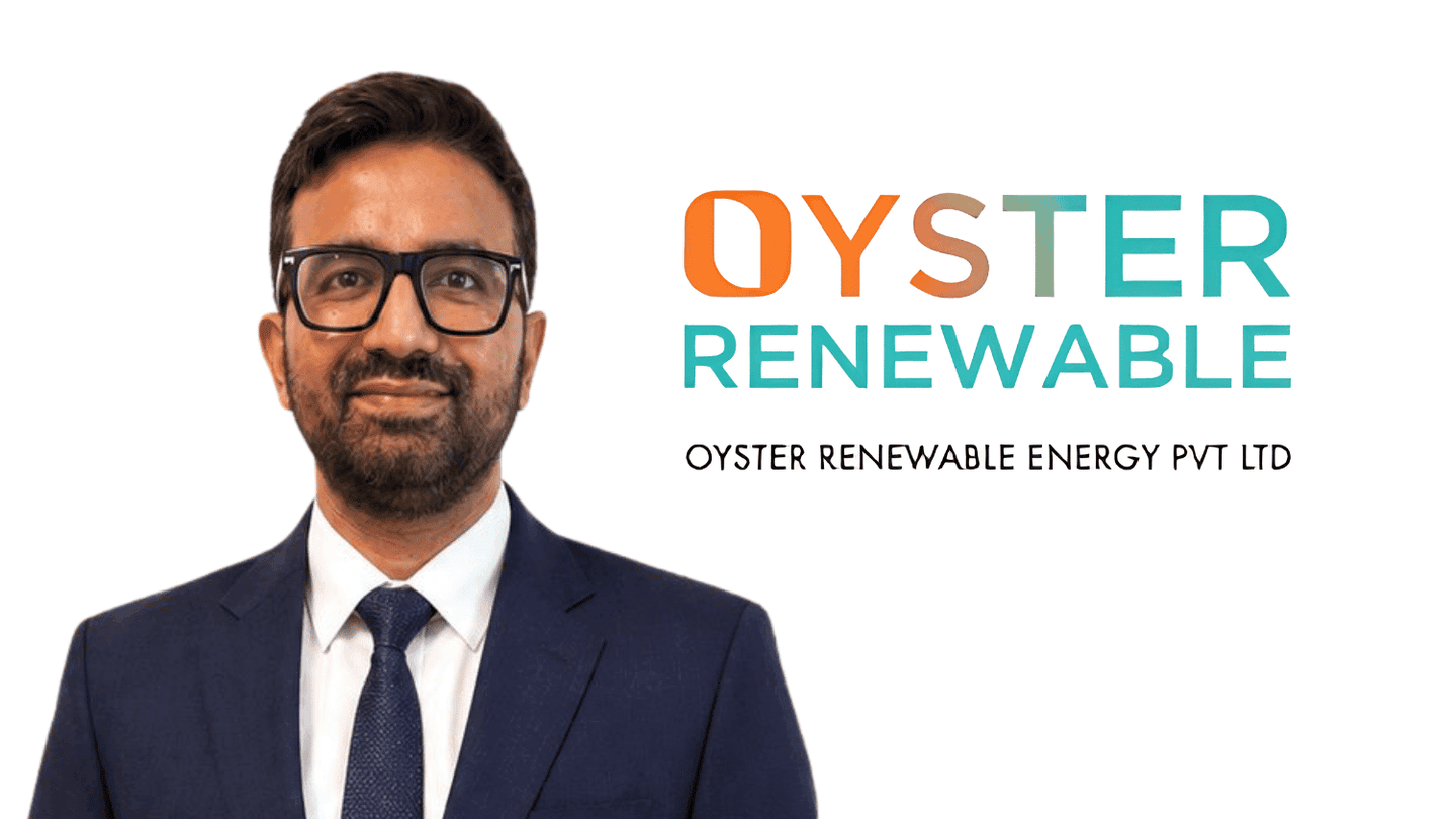 Oyster Renewable Energy Names Sandeep Arora as Chief Financial Officer