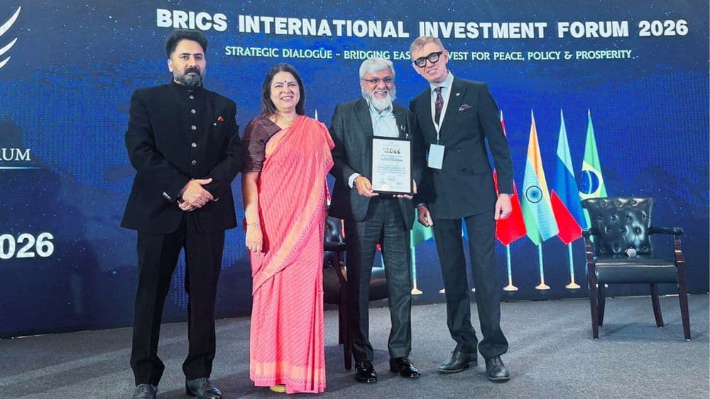 KP Group CMD Dr Faruk G Patel Receives BRICS International Award for Sustainable Energy Leadership